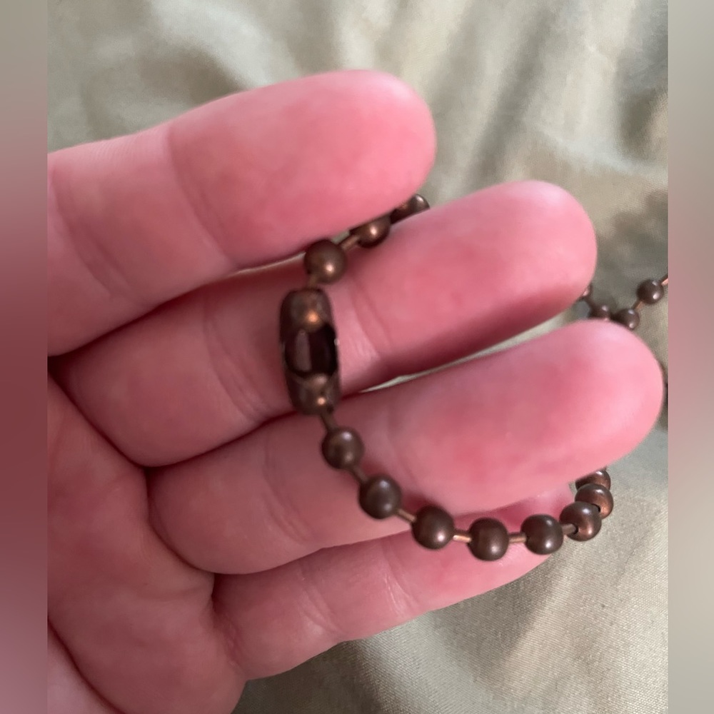 Western cow tag, long necklace - Picture 4 of 5